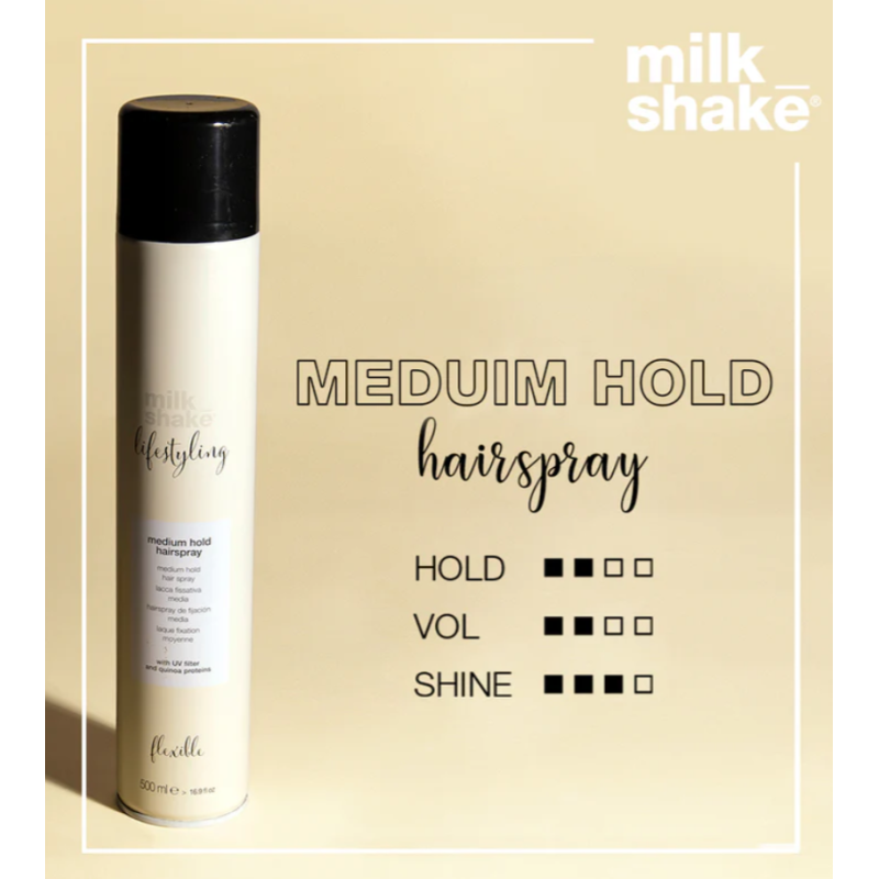 Лак для волосся середньої фіксації Hairspray Lifestyling Milk Shake 500 мл 